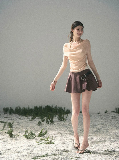 Fake Two-Piece Halter Top