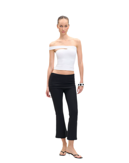 Capri Foldover Flare Pants