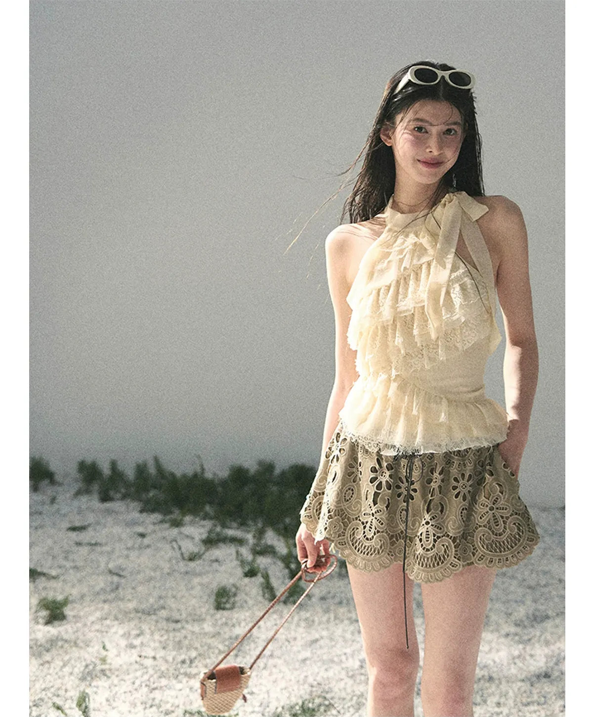 Lace A-Line Mini Skirt