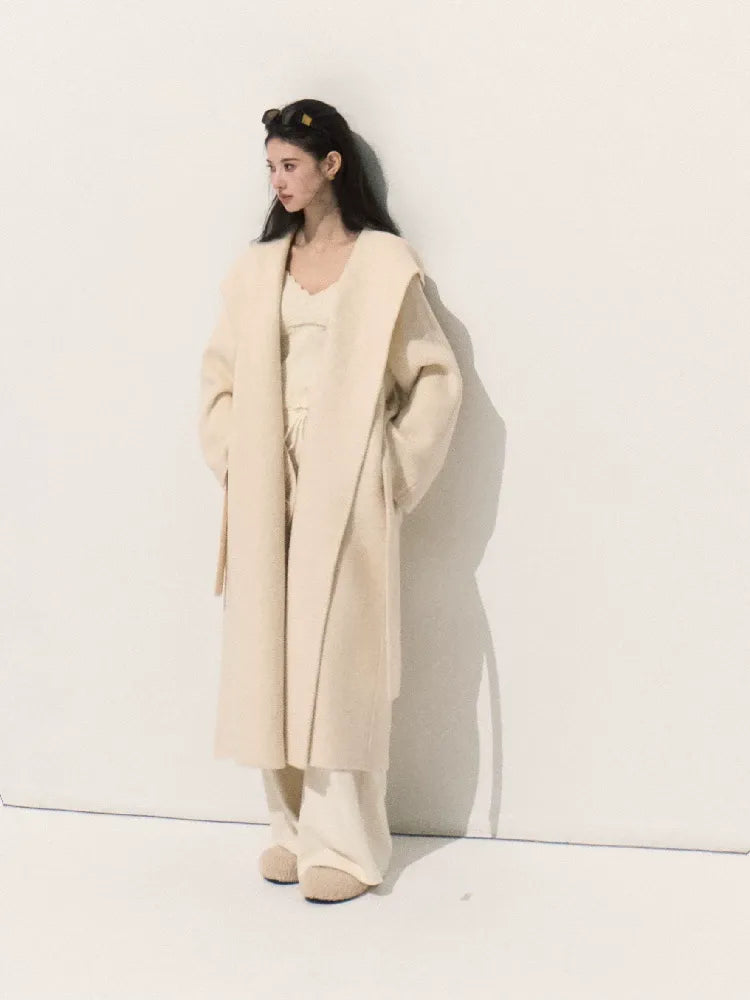 Double-Faced Wool Belted Coat