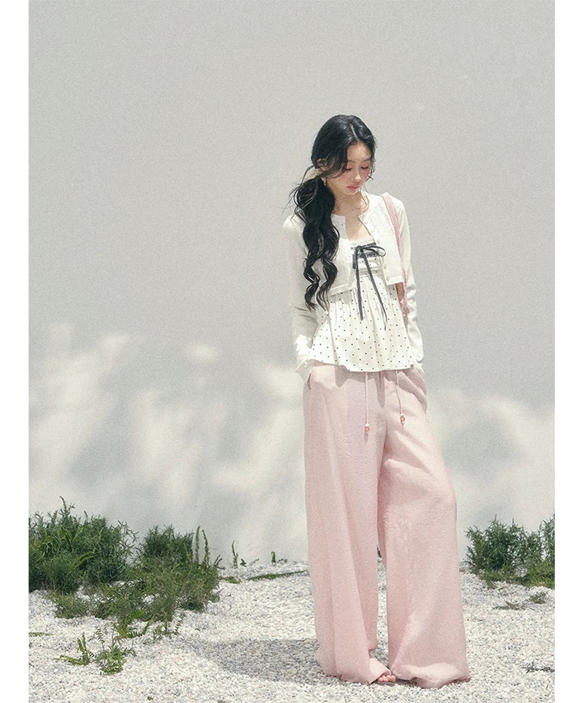 Wide-Leg Embroidered Pants