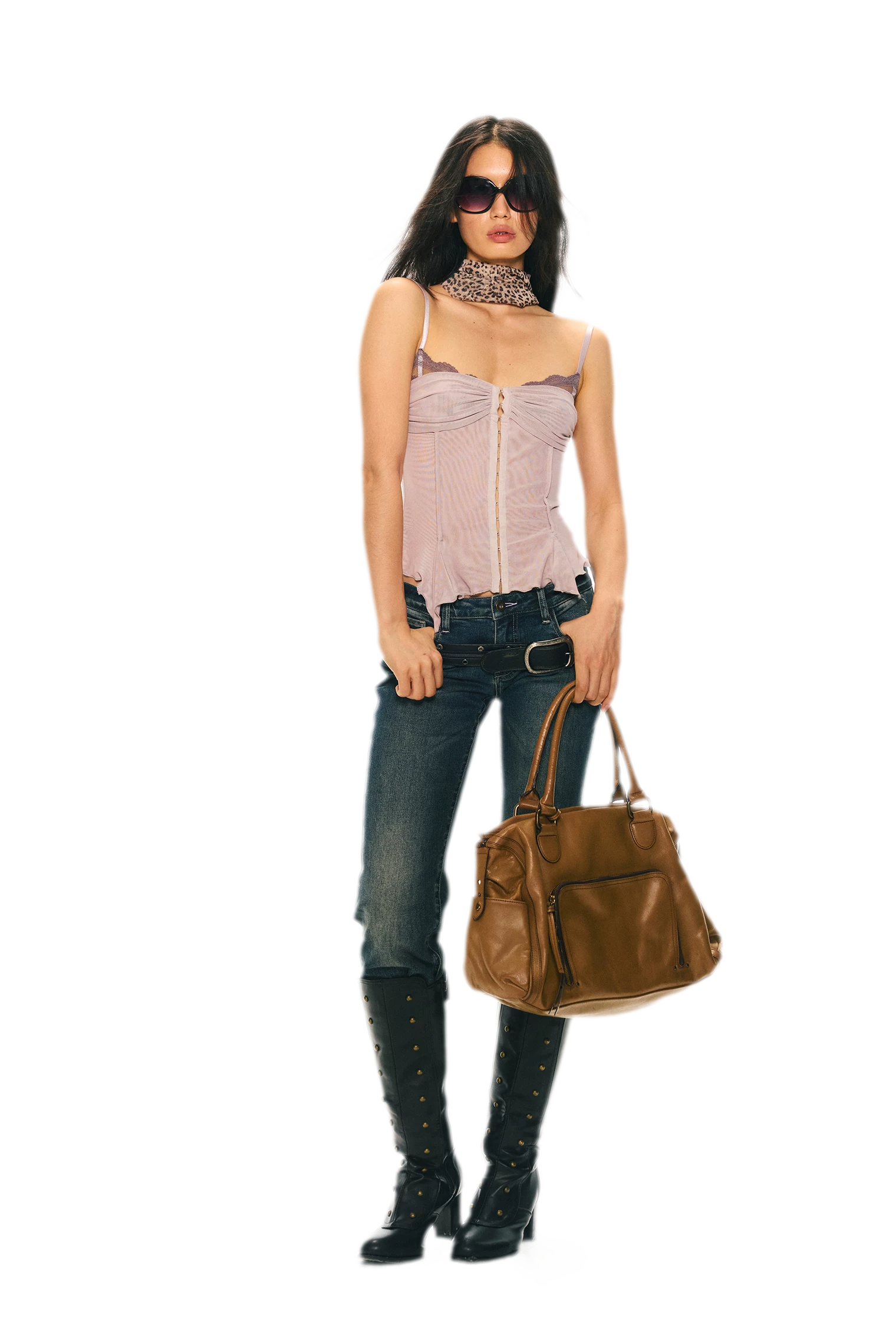 Original Lace Splicing Mesh Camisole