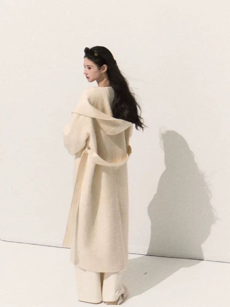 Double-Faced Wool Belted Coat