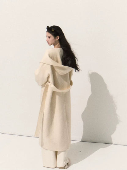Double-Faced Wool Belted Coat