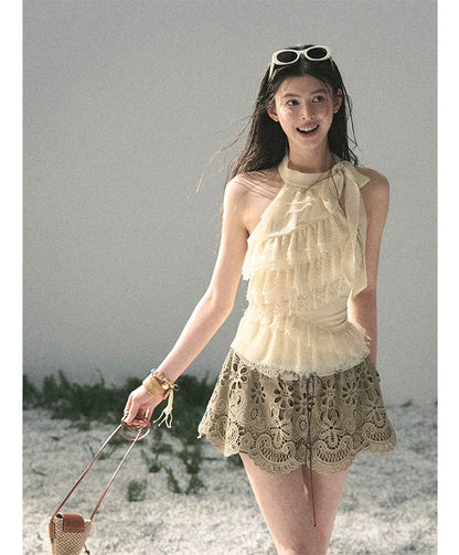 Lace A-Line Mini Skirt