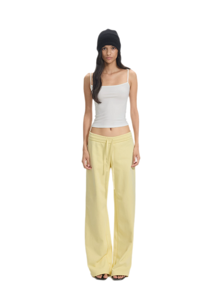 Washed Ribbed Low-Rise Sweatpants