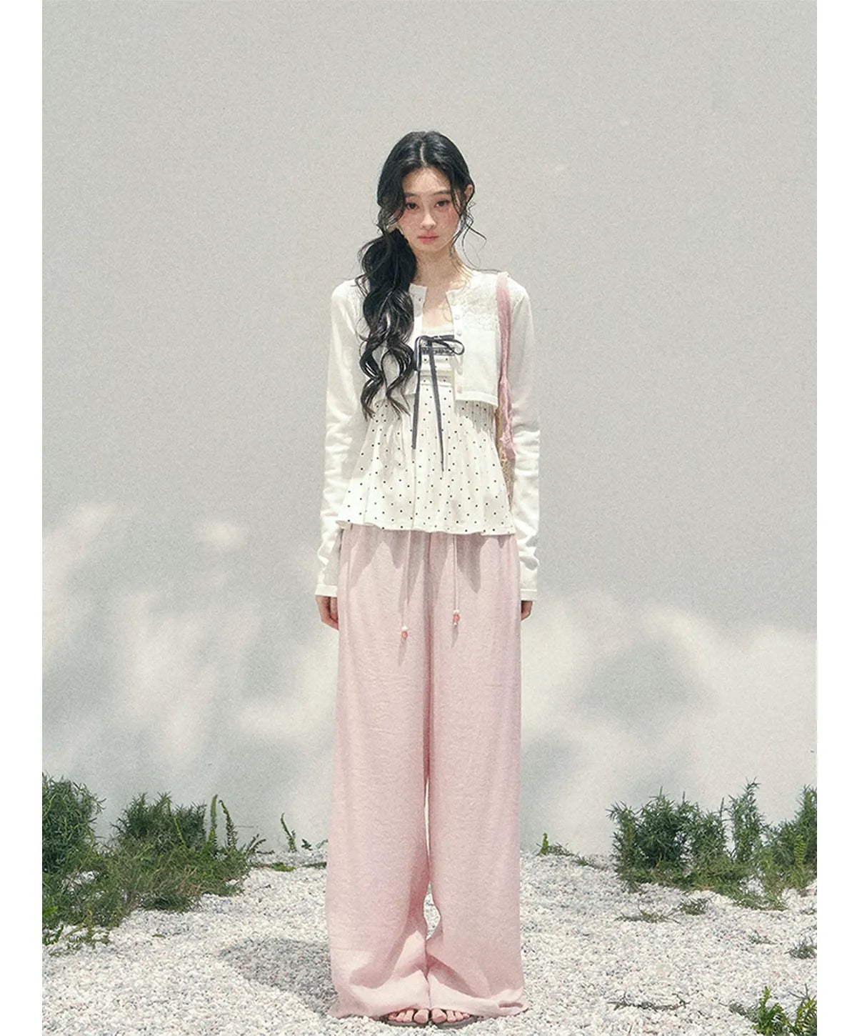 Wide-Leg Embroidered Pants