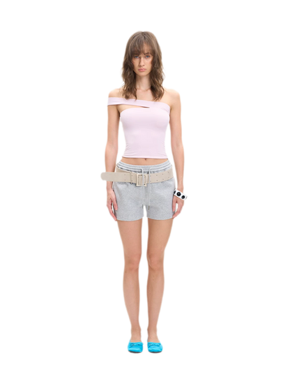 Asymmetric Strap Bustier Top