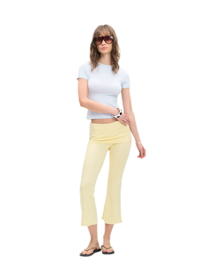 Capri Foldover Flare Pants