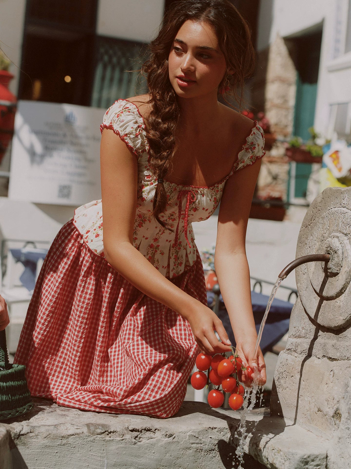 Cotton Floral Fitted Sundress