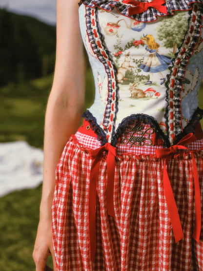 Printed Ruffle Tiered Dress