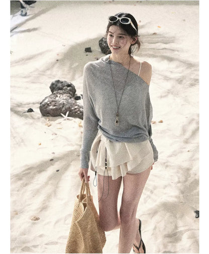 Layered Pleated Skort
