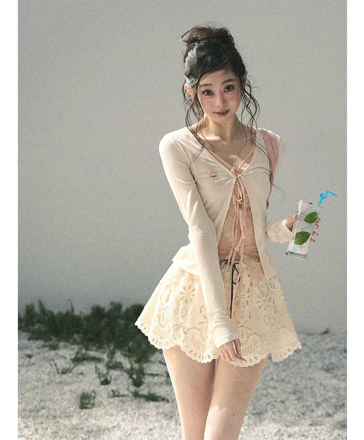 Lace A-Line Mini Skirt