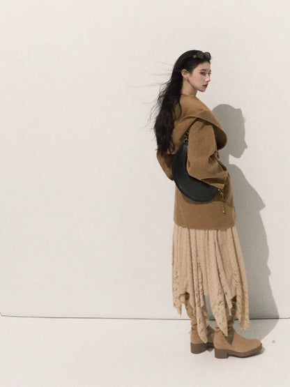 Double-Faced Wool Belted Coat