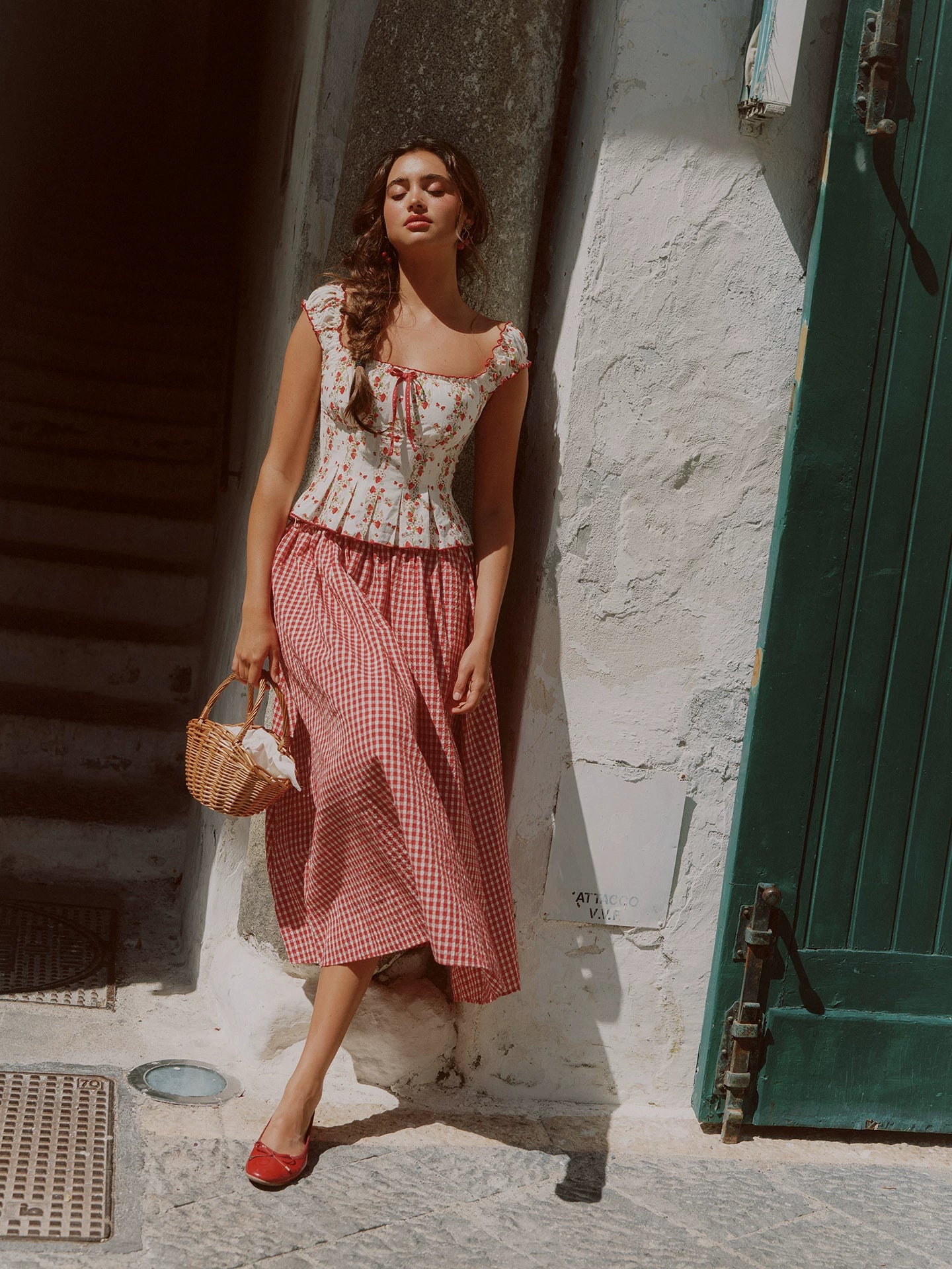 Cotton Floral Fitted Sundress