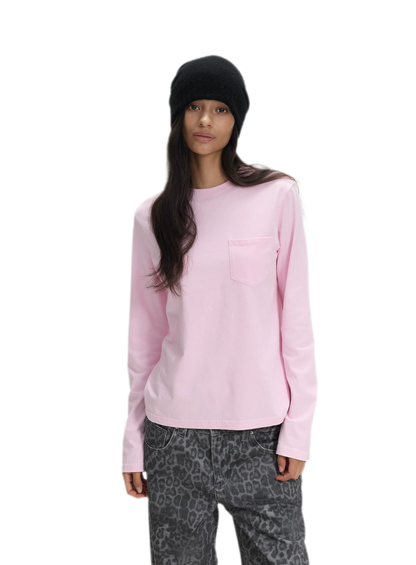 Pocket Detail Long-Sleeve T-Shirt