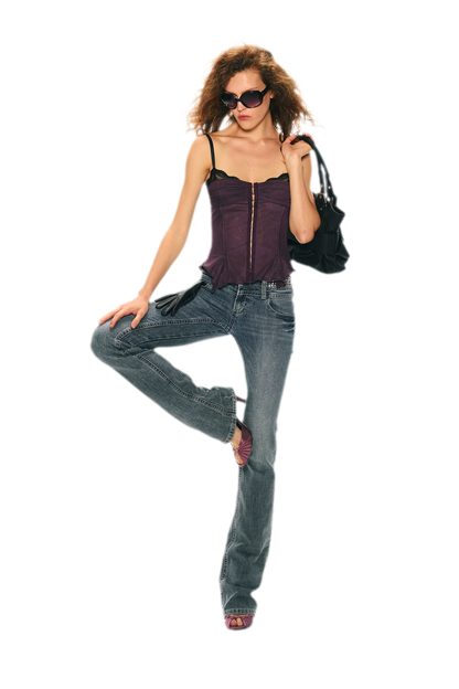 Original Lace Splicing Mesh Camisole