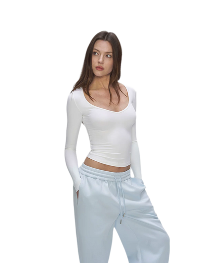 Bare-Feel V-Neck Top