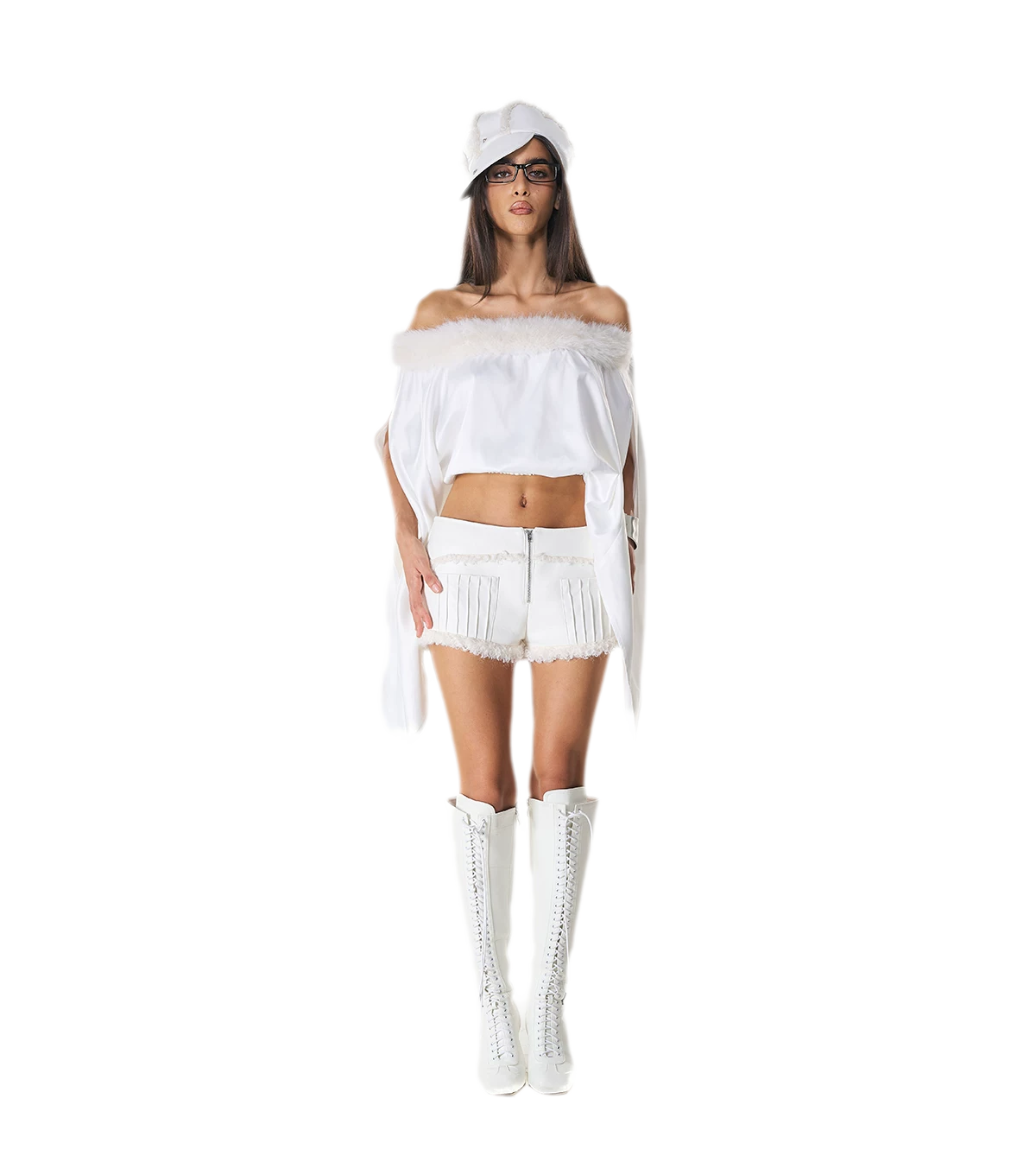 Reversible Fur Leather Cropped Jacket