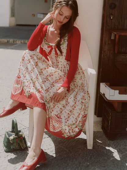 Cotton Floral Fitted Sundress