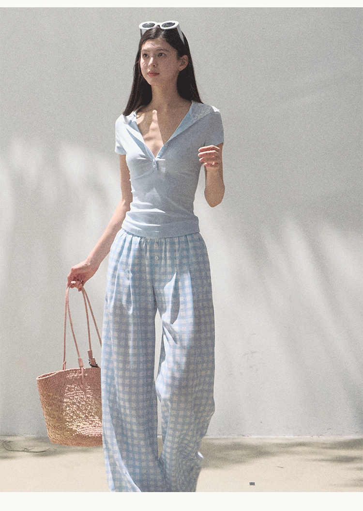 Lyocell Linen Wide-Leg Pants