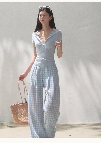 Lyocell Linen Wide-Leg Pants