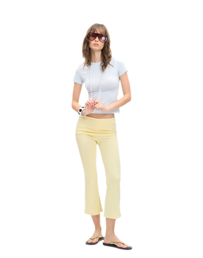 Capri Foldover Flare Pants