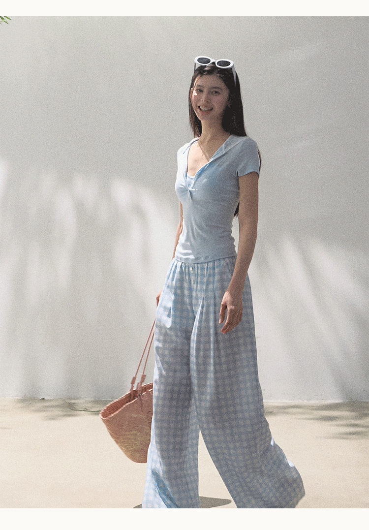 Lyocell Linen Wide-Leg Pants