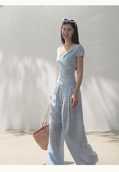 Lyocell Linen Wide-Leg Pants