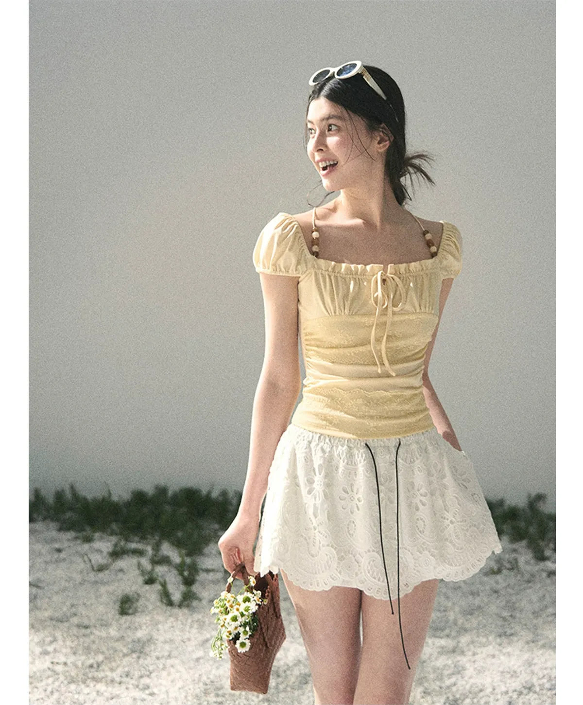 Lace A-Line Mini Skirt