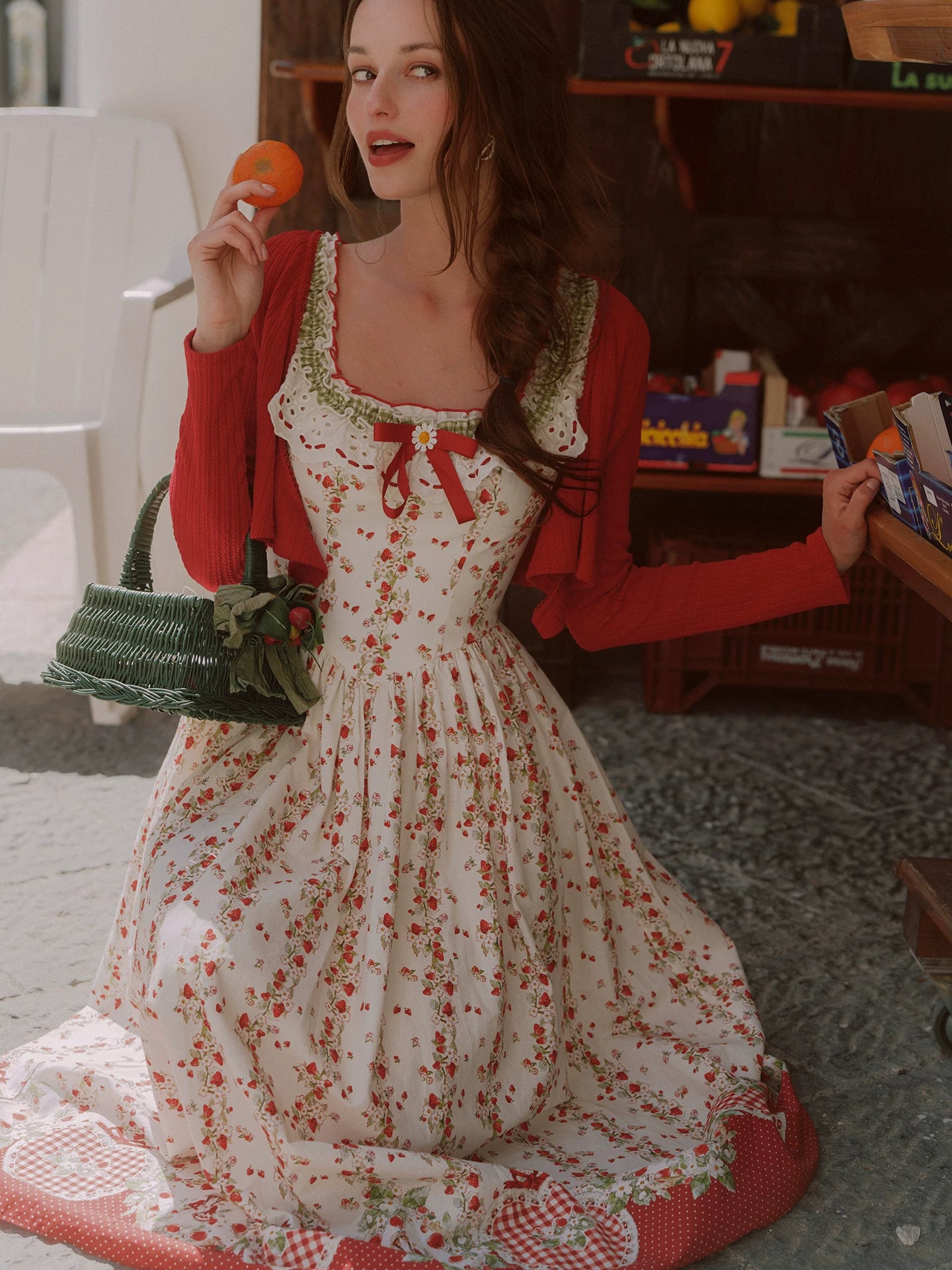 Cotton Floral Fitted Sundress