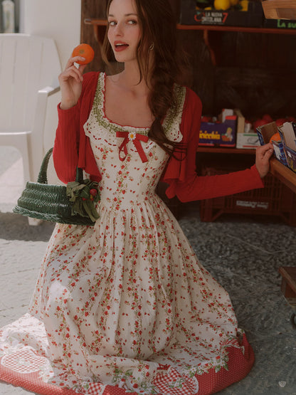 Cotton Floral Fitted Sundress