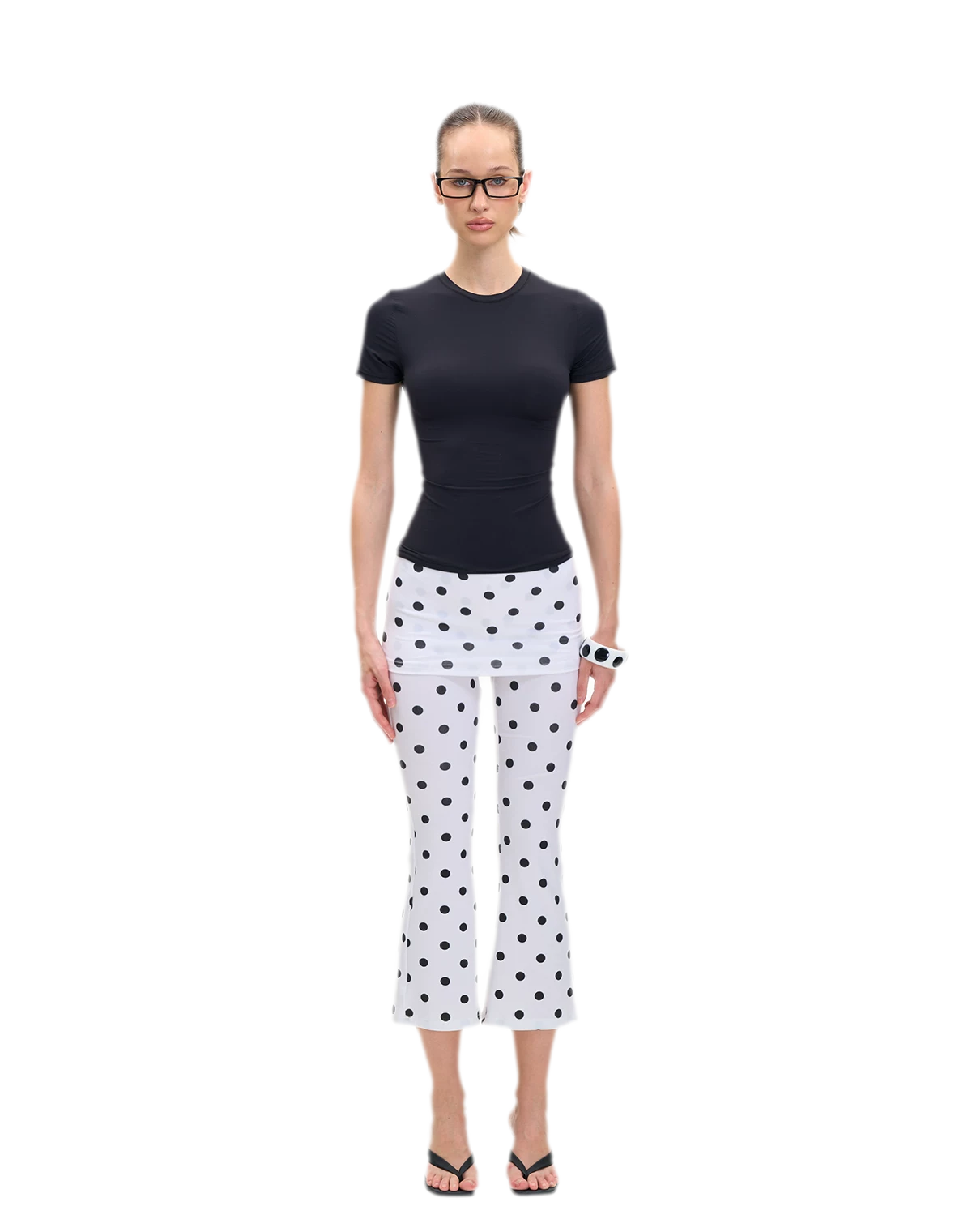 Capri Foldover Flare Pants