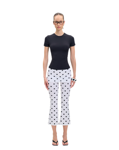 Capri Foldover Flare Pants