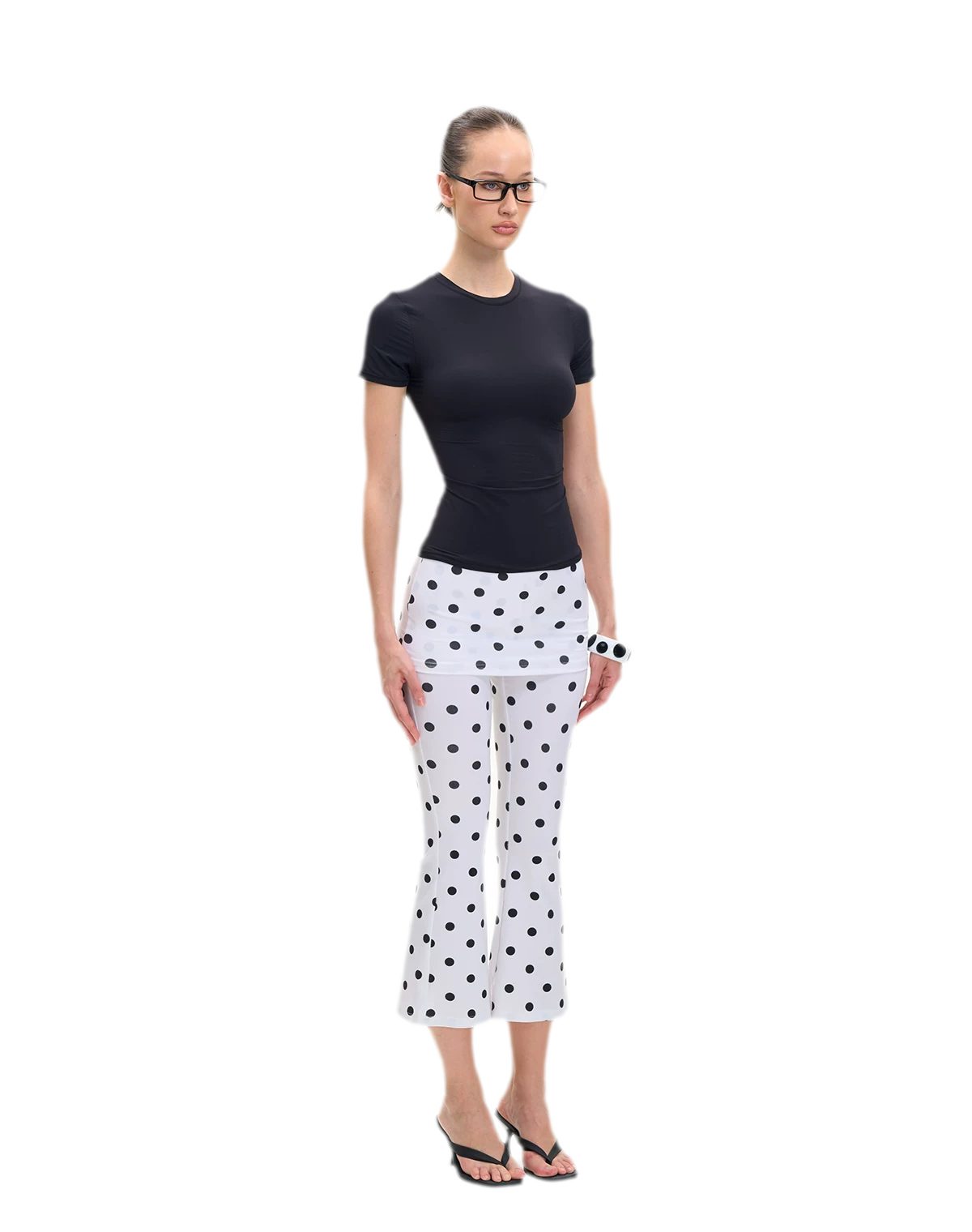 Capri Foldover Flare Pants