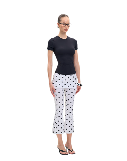 Capri Foldover Flare Pants
