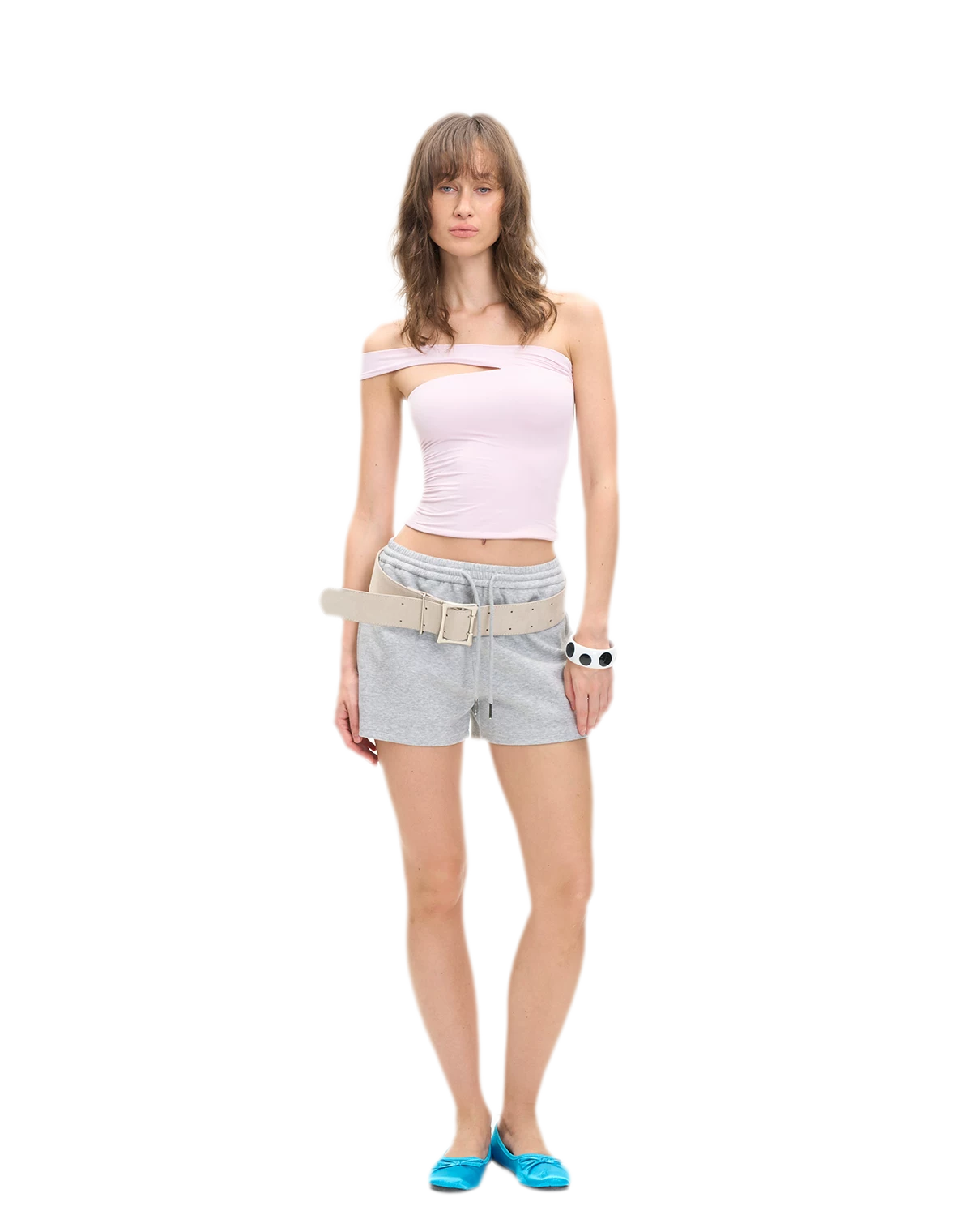 Asymmetric Strap Bustier Top