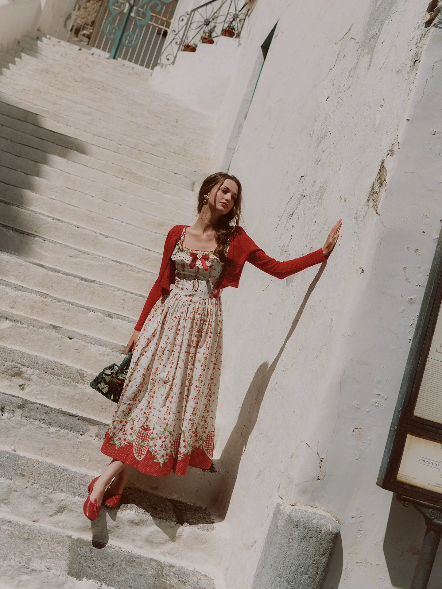 Cotton Floral Fitted Sundress