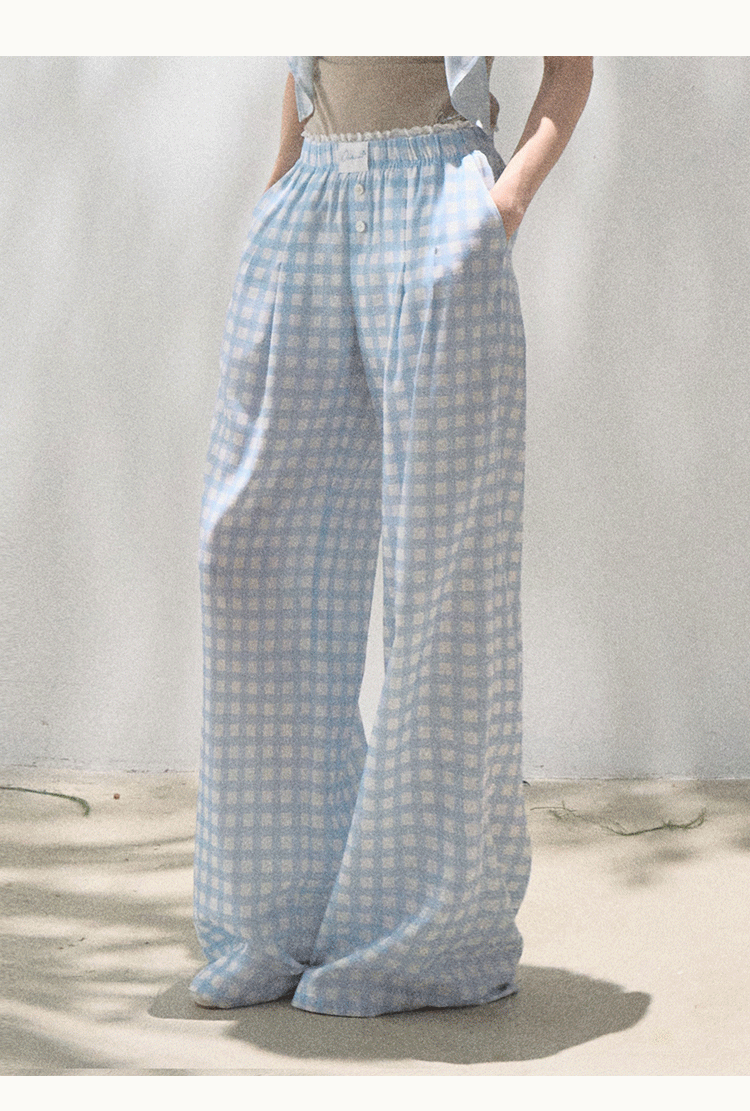 Lyocell Linen Wide-Leg Pants