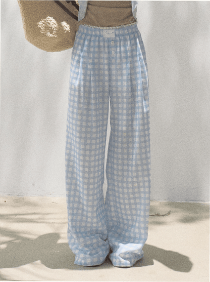 Lyocell Linen Wide-Leg Pants