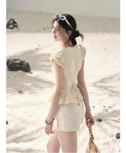 Layered Pleated Skort