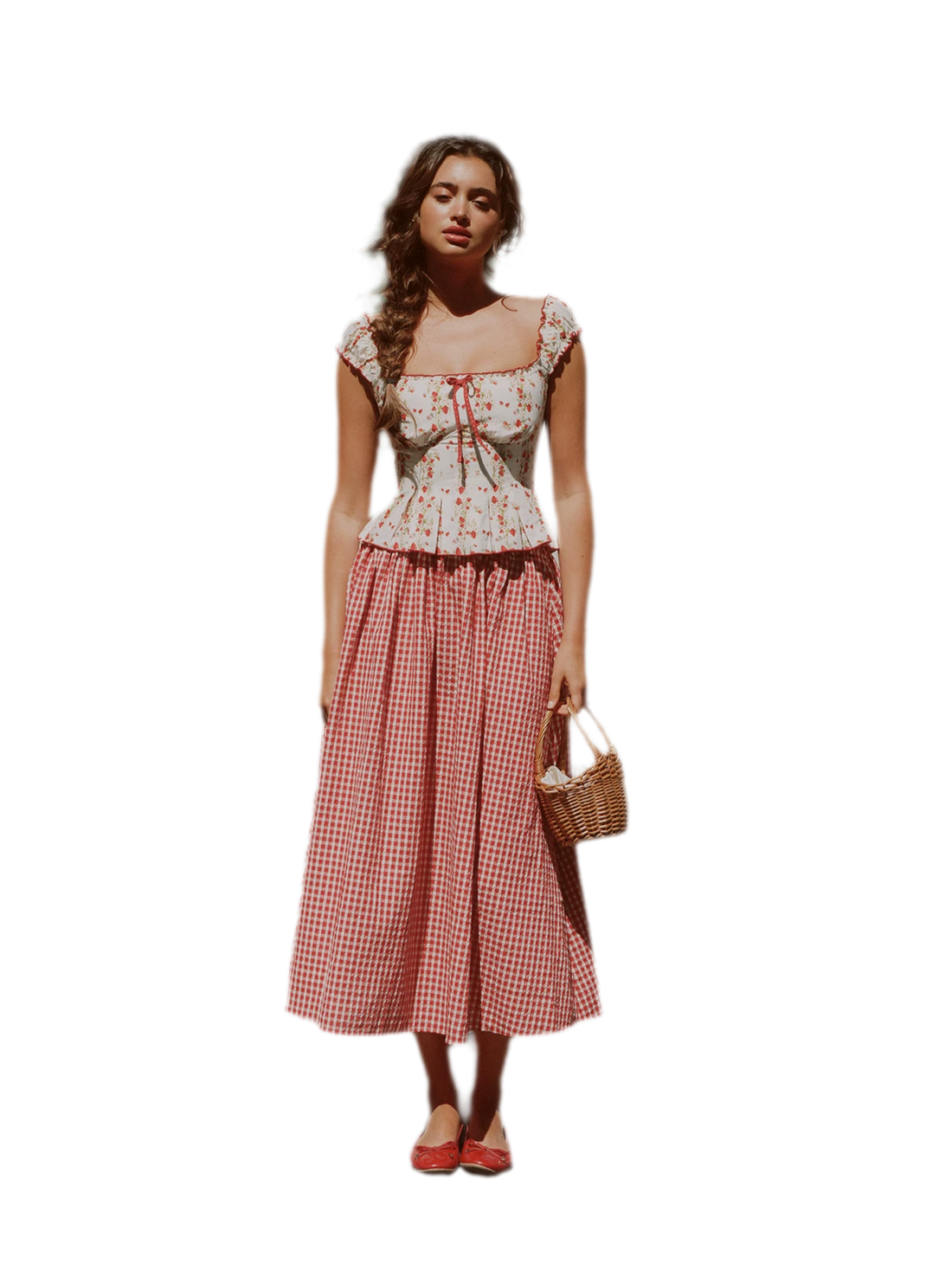 Cotton Floral Fitted Sundress