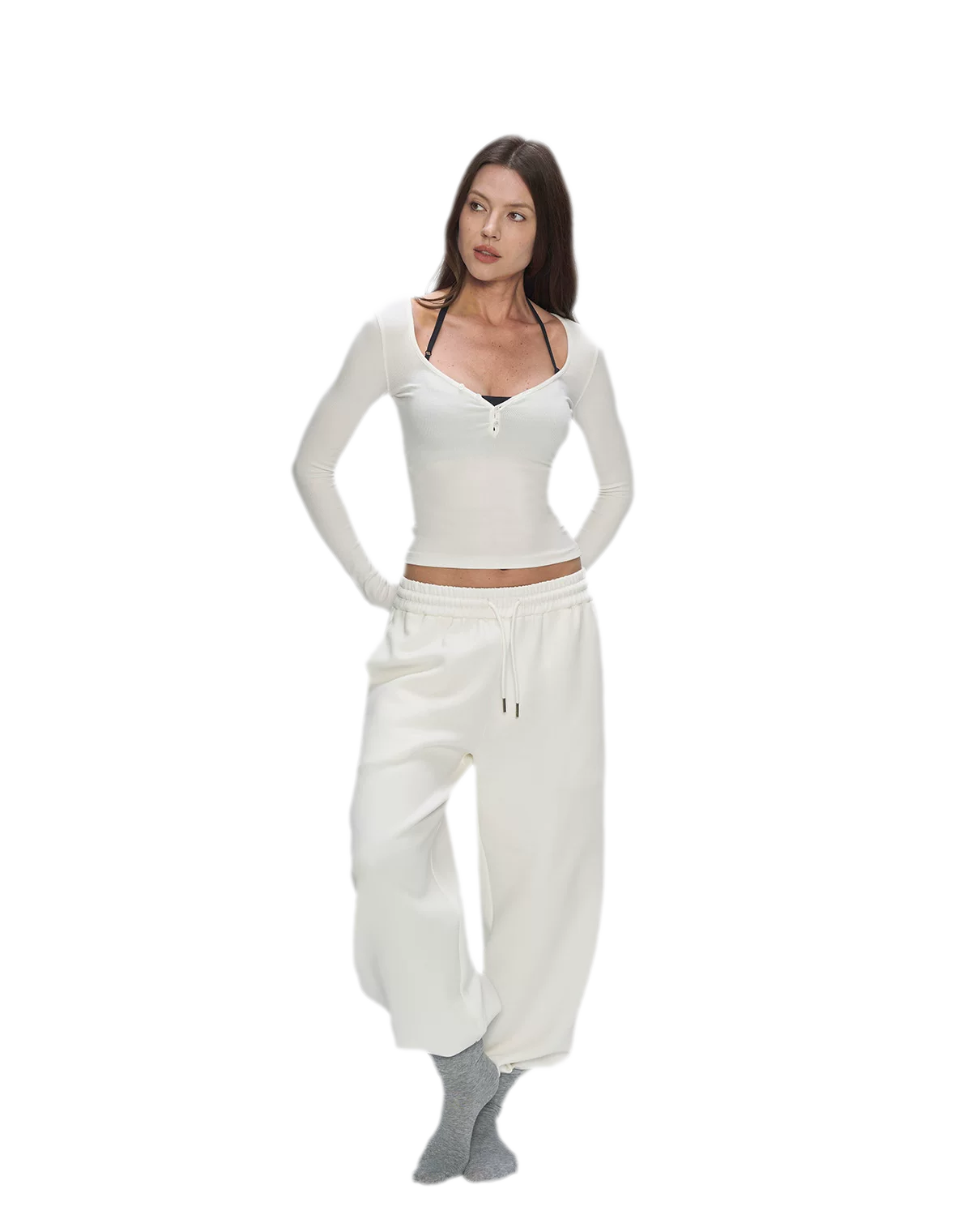 Air Cotton Wide-Leg Sweatpants