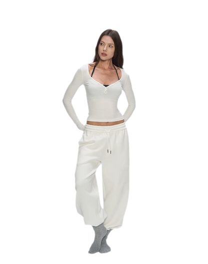 Air Cotton Wide-Leg Sweatpants