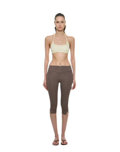 Bare-Feel Slit Capri Pants
