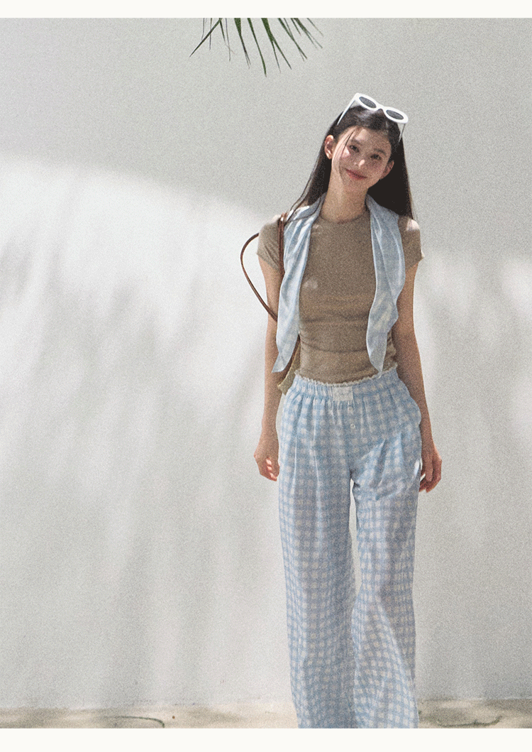 Lyocell Linen Wide-Leg Pants