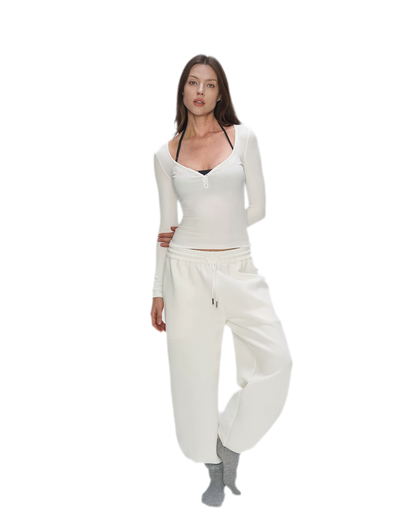 Air Cotton Wide-Leg Sweatpants
