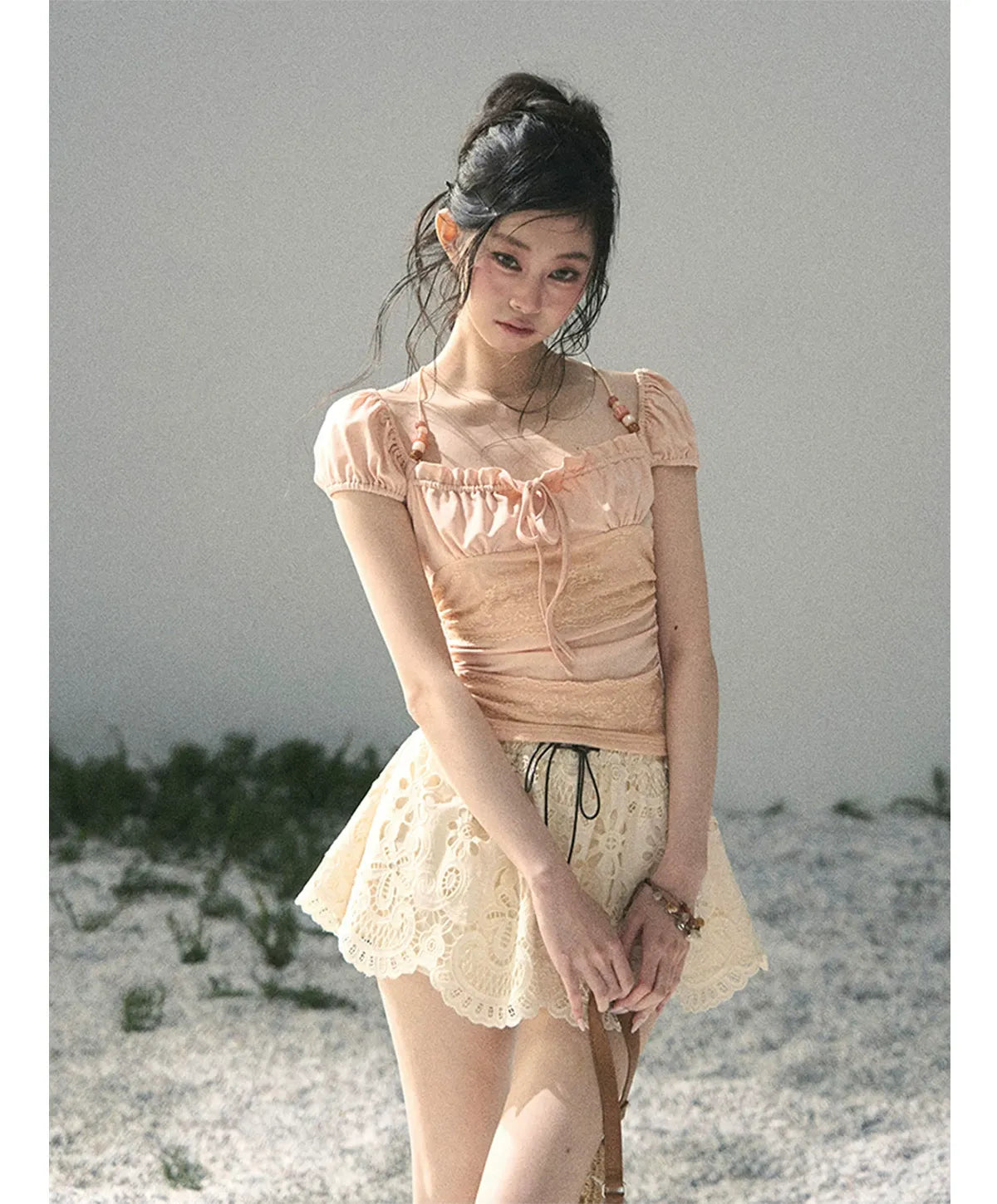 Lace A-Line Mini Skirt