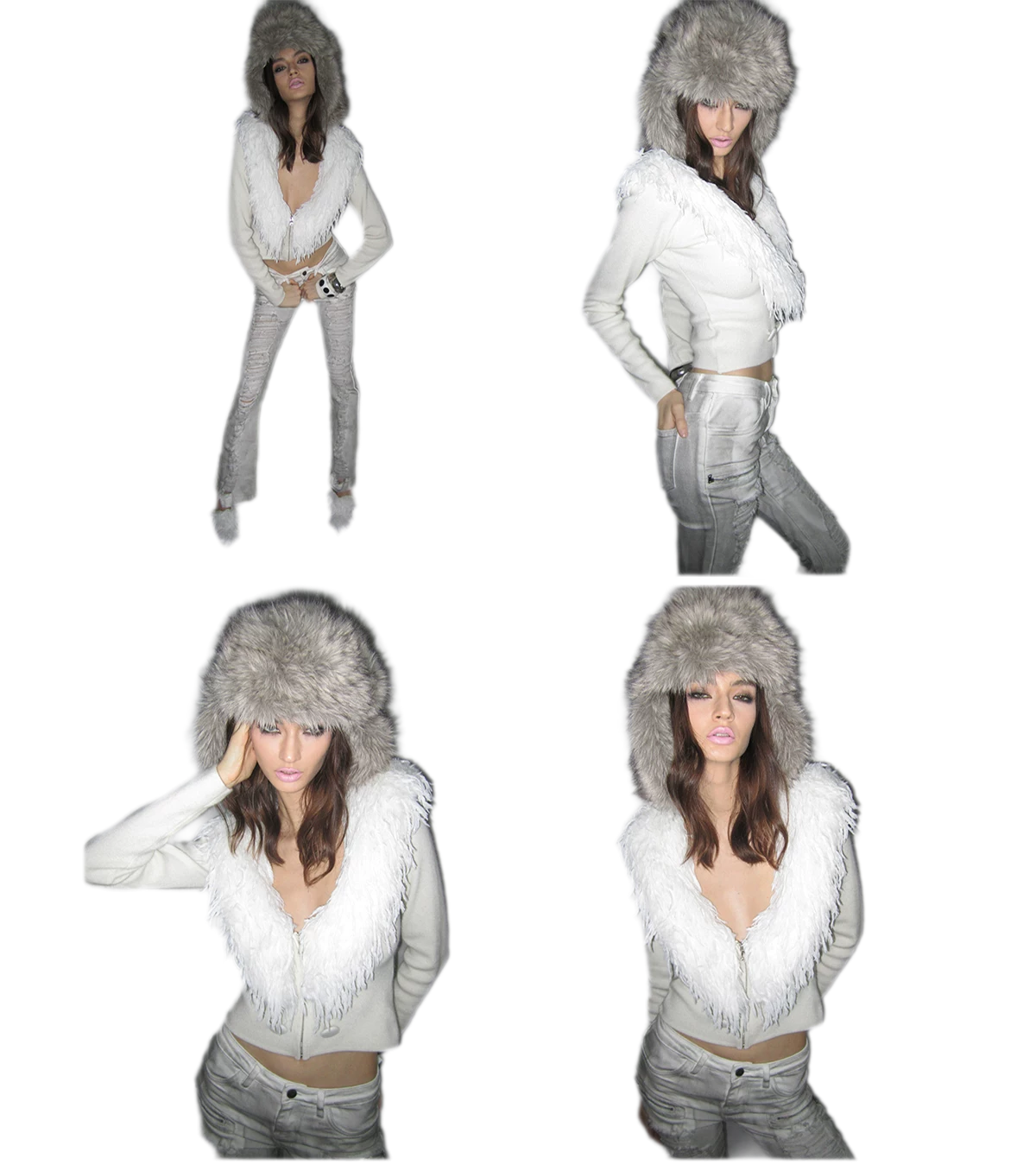 Wool Blend V-Neck Jacket