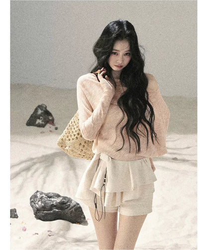 Layered Pleated Skort